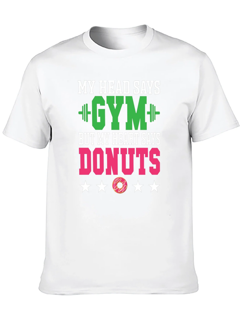 Gym vs Donuts T-Shirt Funny Workout Tee product image 4
