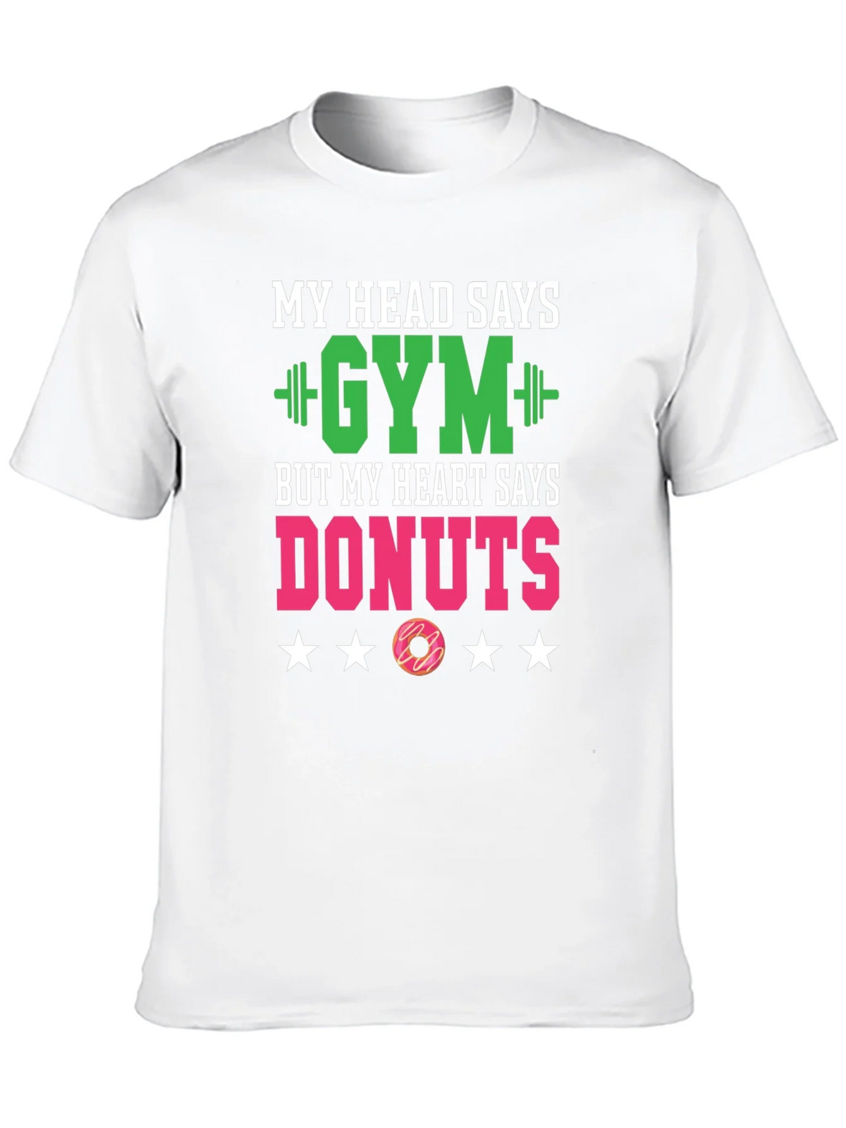 Gym vs Donuts T-Shirt Funny Workout Tee product image 4