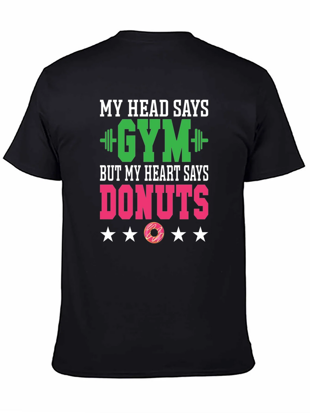 Gym vs Donuts T-Shirt Funny Workout Tee product image 2