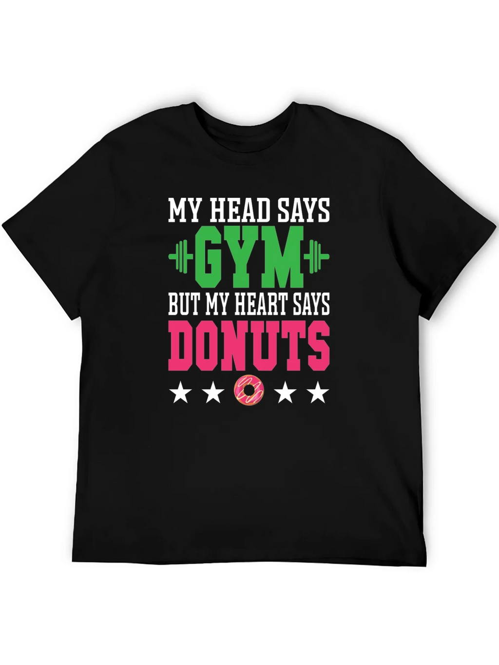 Gym vs Donuts T-Shirt Funny Workout Tee product image 3