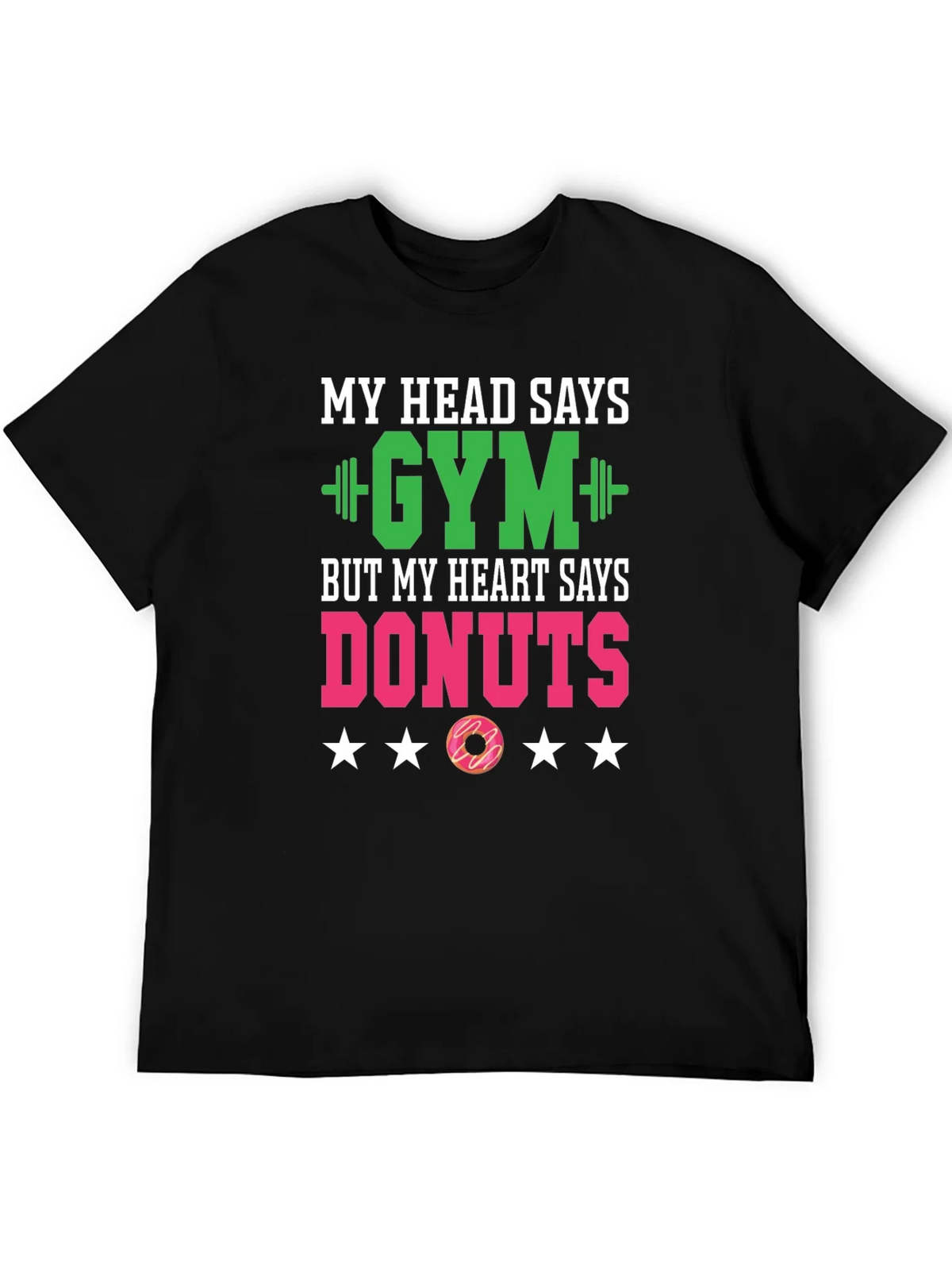 Gym vs Donuts T-Shirt Funny Workout Tee product image 3