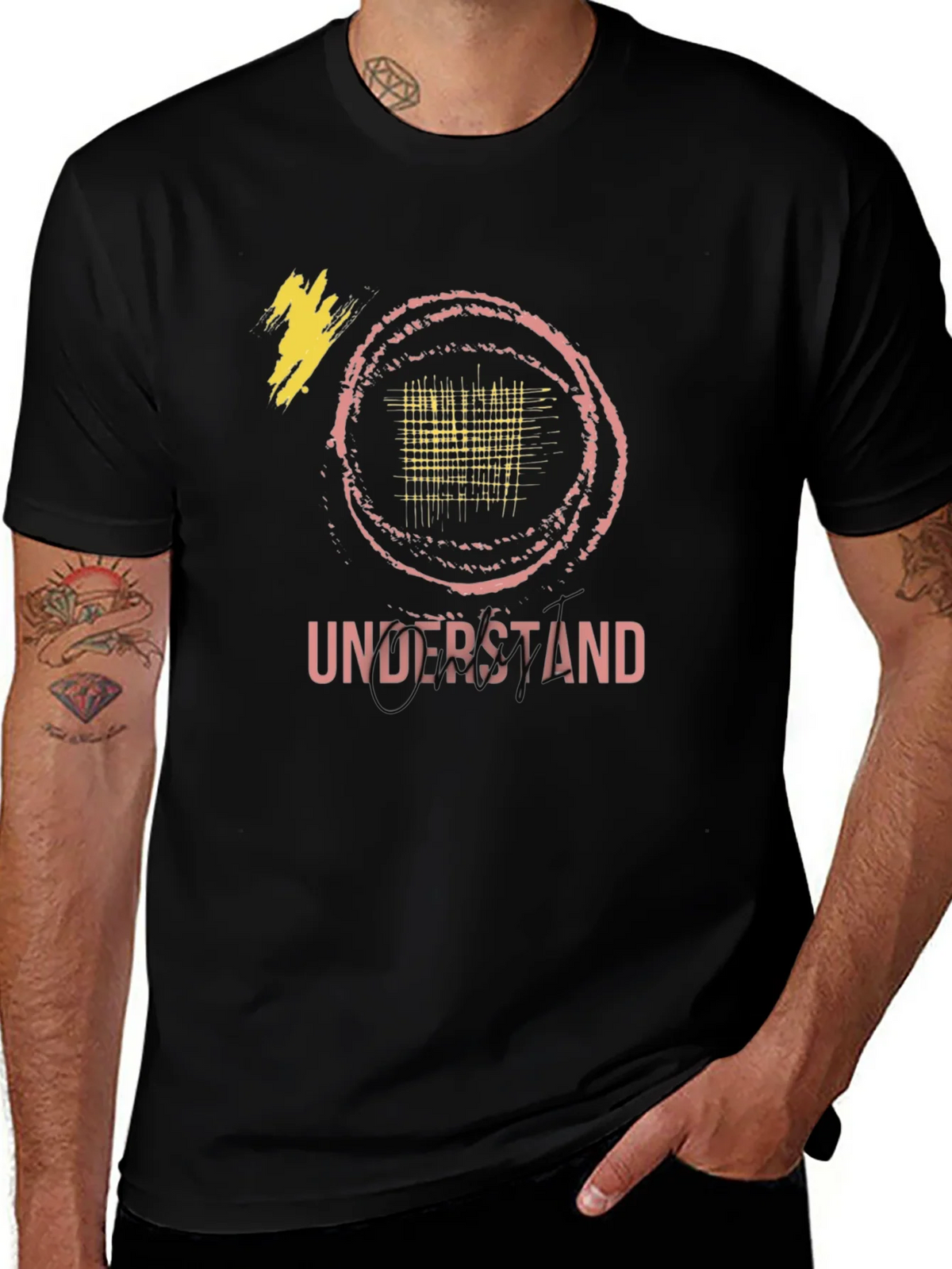 Understand Graphic Tee - Trendy Black Cotton Shirt product image 1
