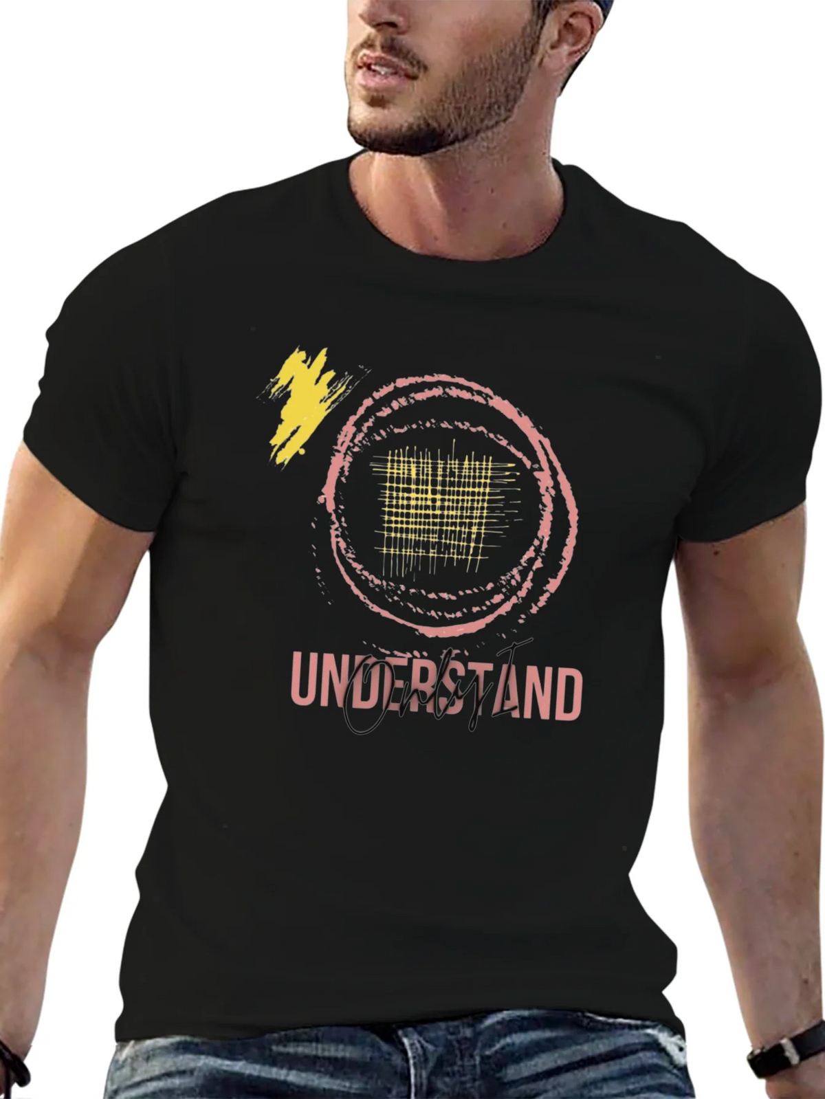 Understand Graphic Tee - Trendy Black Cotton Shirt product image 6