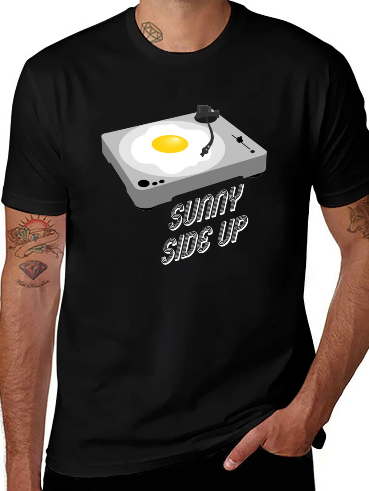 Sunny Side Up Record Player Graphic T-Shirt product image 1