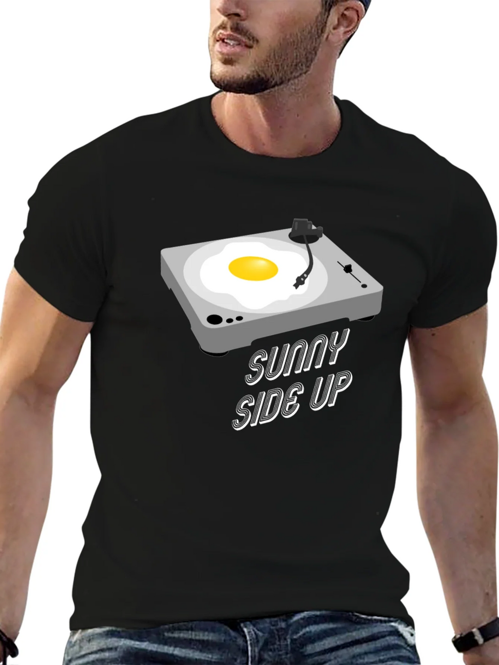 Sunny Side Up Record Player Graphic T-Shirt product image 2