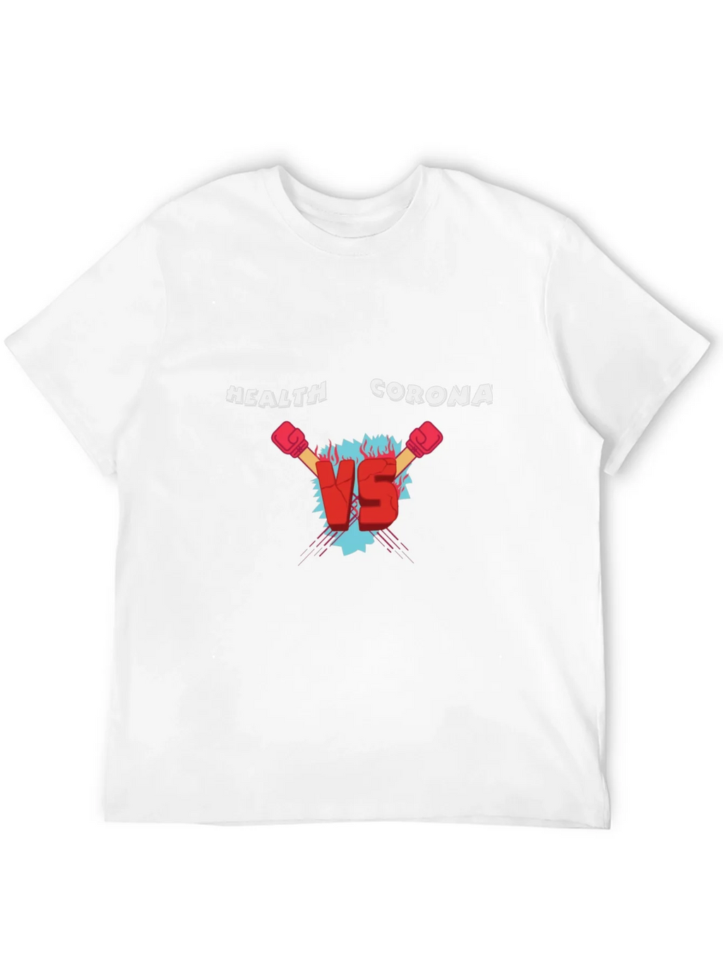 Health Vs Corona Black T-Shirt product image 11