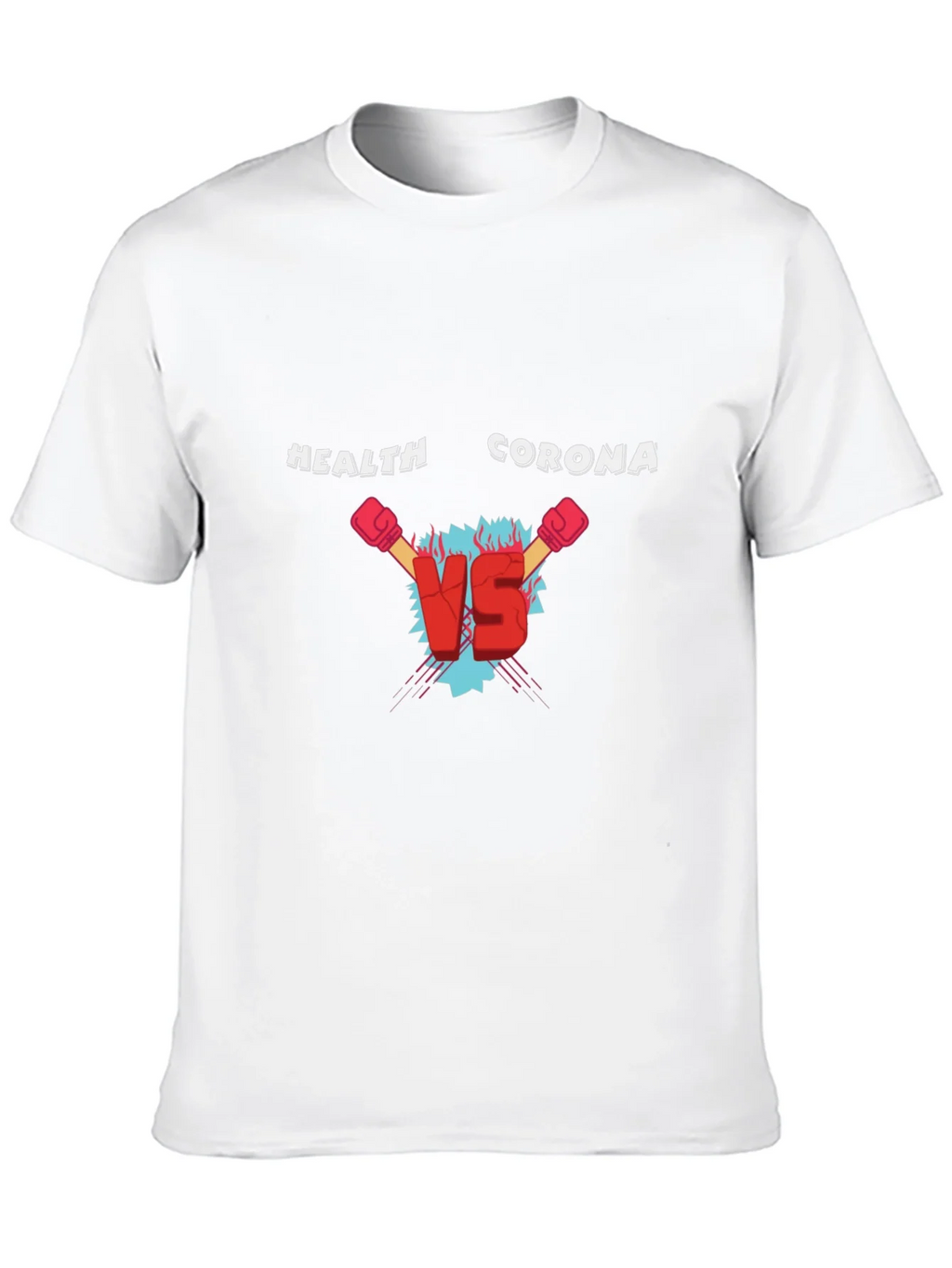 Health Vs Corona Black T-Shirt product image 9