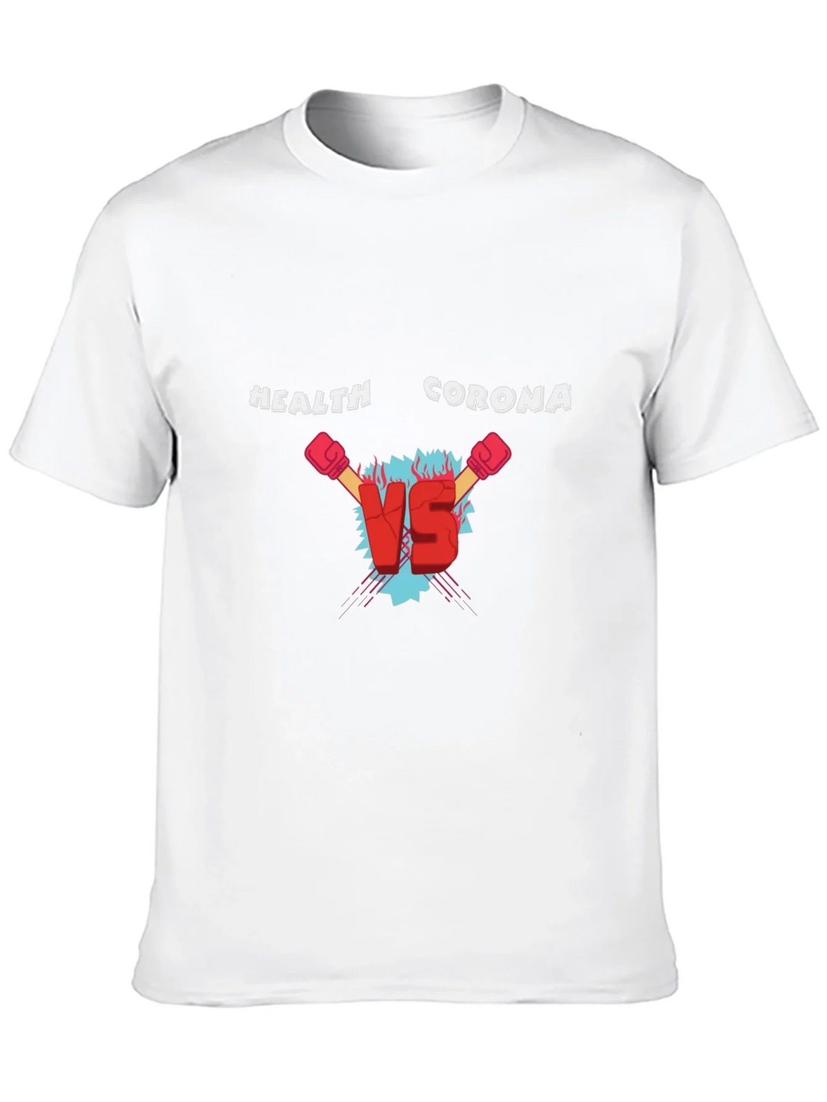 Health Vs Corona Black T-Shirt product image 9