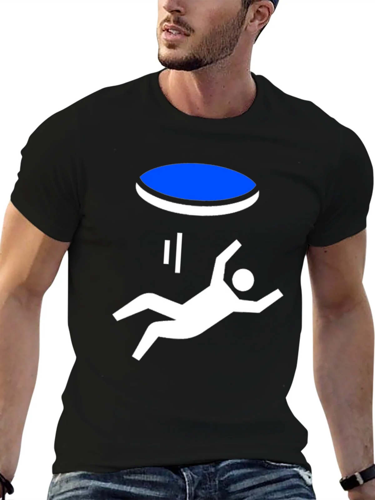 Portal Fall Funny Graphic T-Shirt - Black product image 6