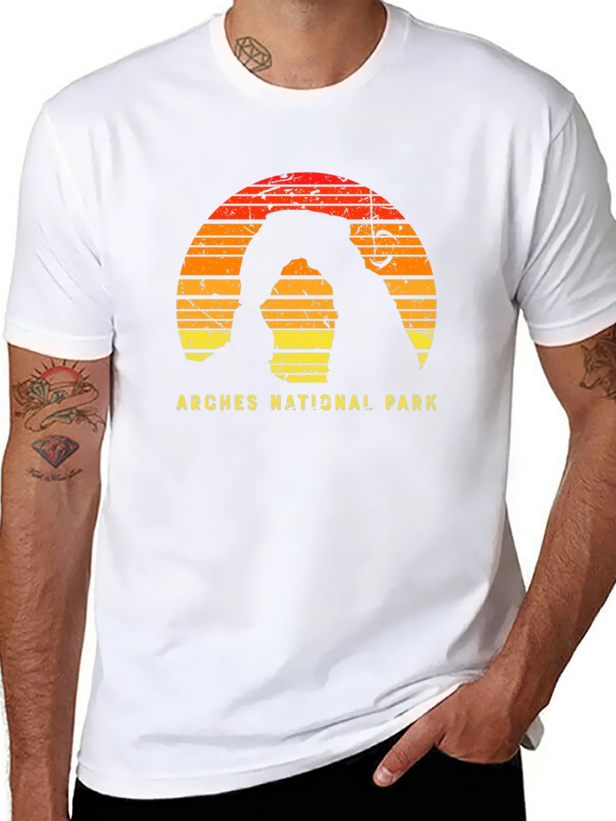 Arches National Park Retro Graphic T-Shirt product image 7