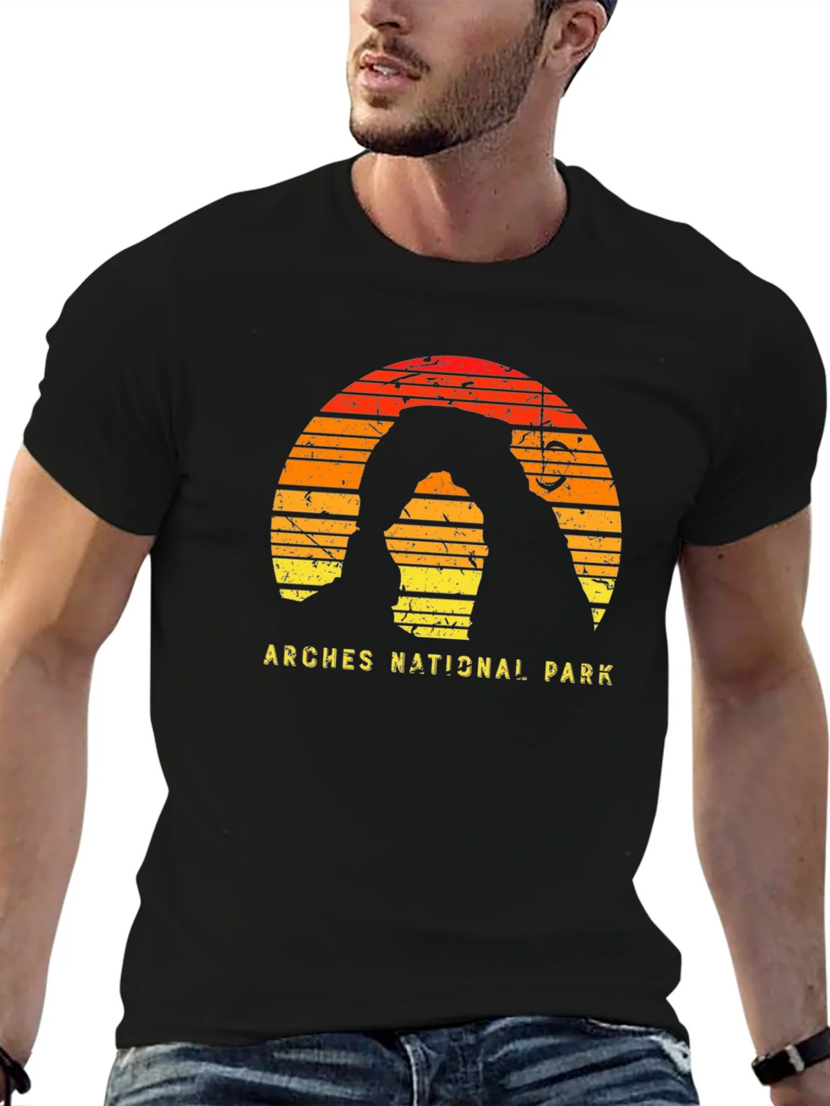Arches National Park Retro Graphic T-Shirt product image 6