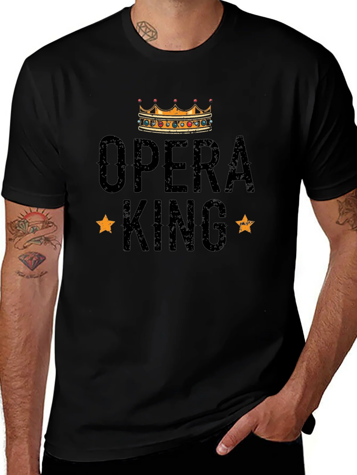 Opera King Black Graphic T-Shirt product image 1
