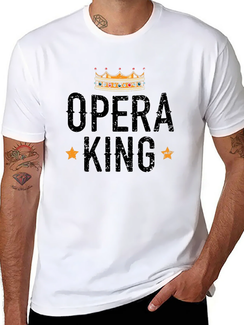 Opera King Black Graphic T-Shirt product image 7