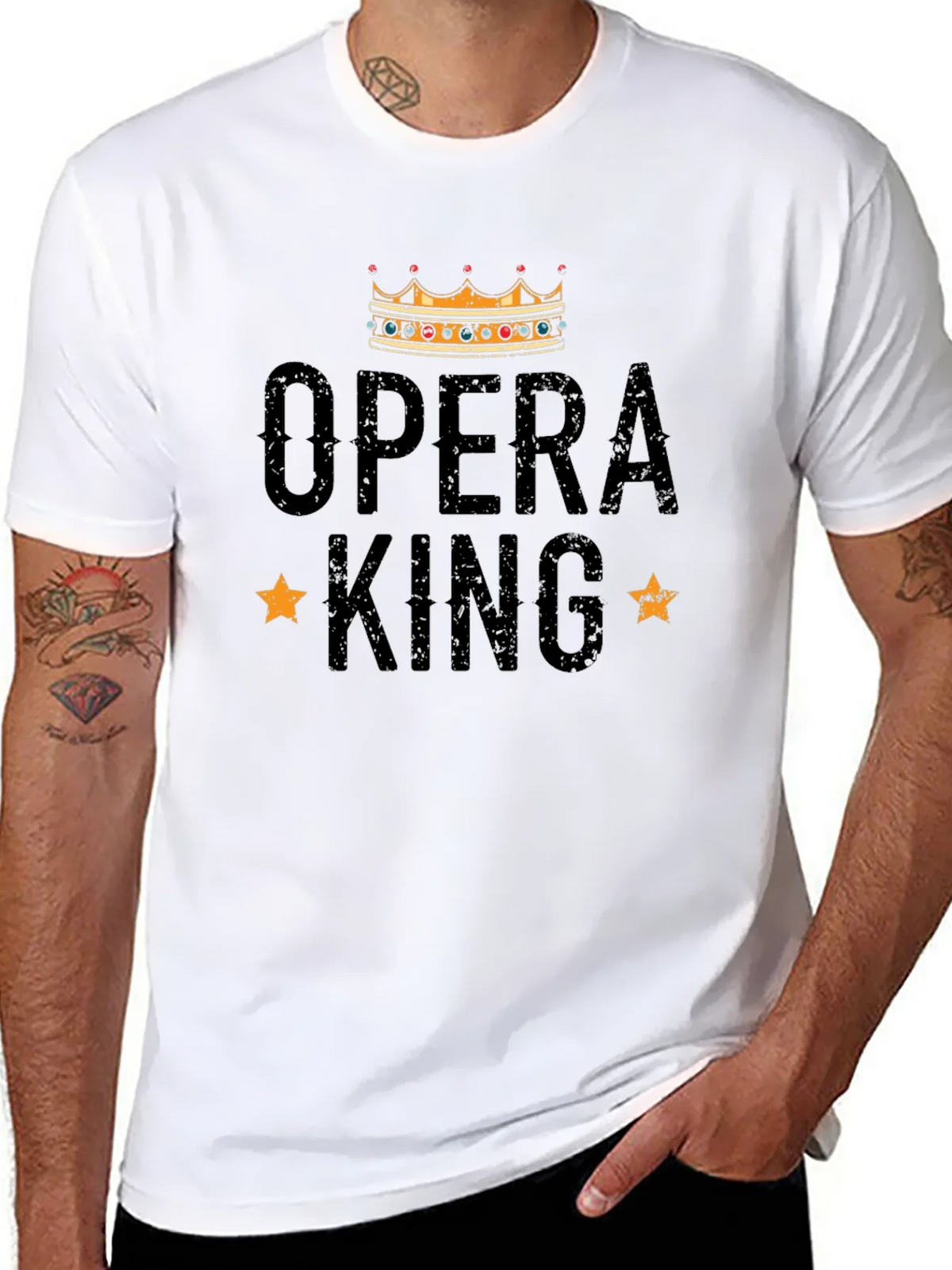 Opera King Black Graphic T-Shirt product image 7