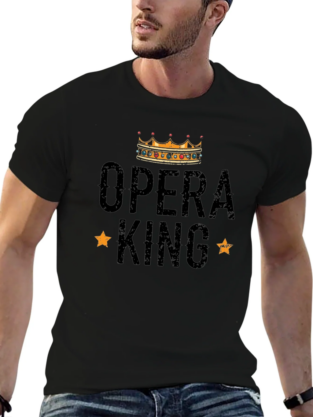 Opera King Black Graphic T-Shirt product image 6
