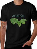Aviation Leaf T-Shirt - Black product image 1