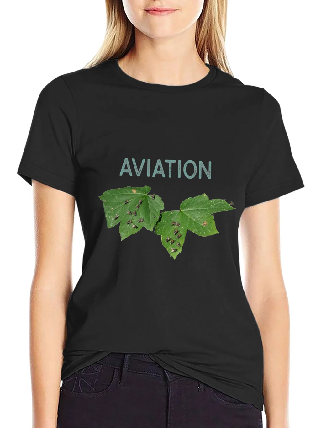 Aviation Leaf T-Shirt - Black product image 2