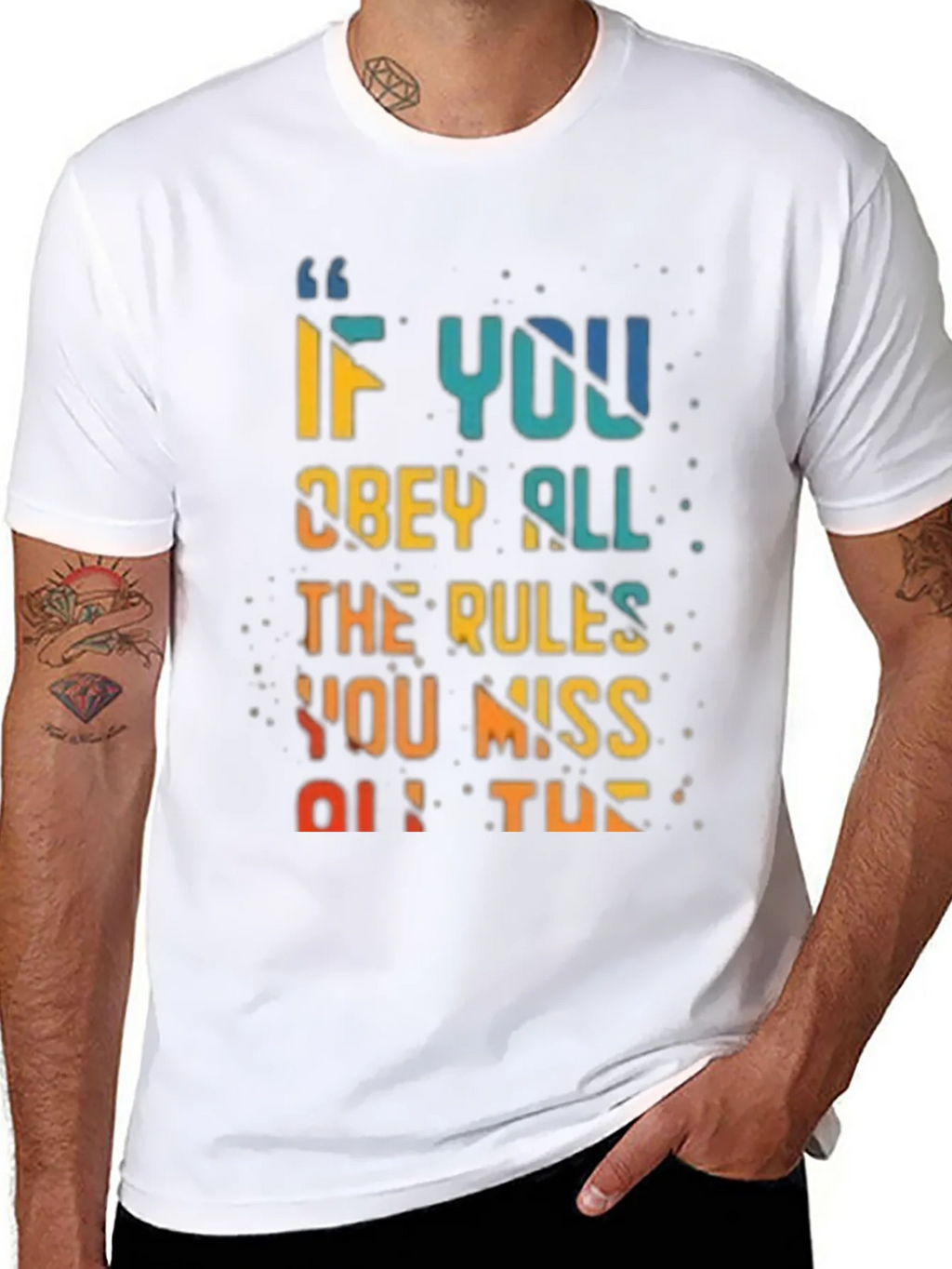 Rule Breaker T-Shirt - Vibrant Quote Design product image 5