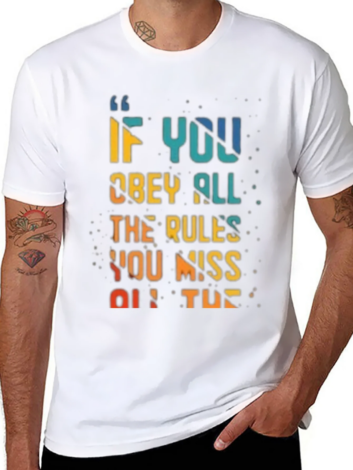 Rule Breaker T-Shirt - Vibrant Quote Design product image 5