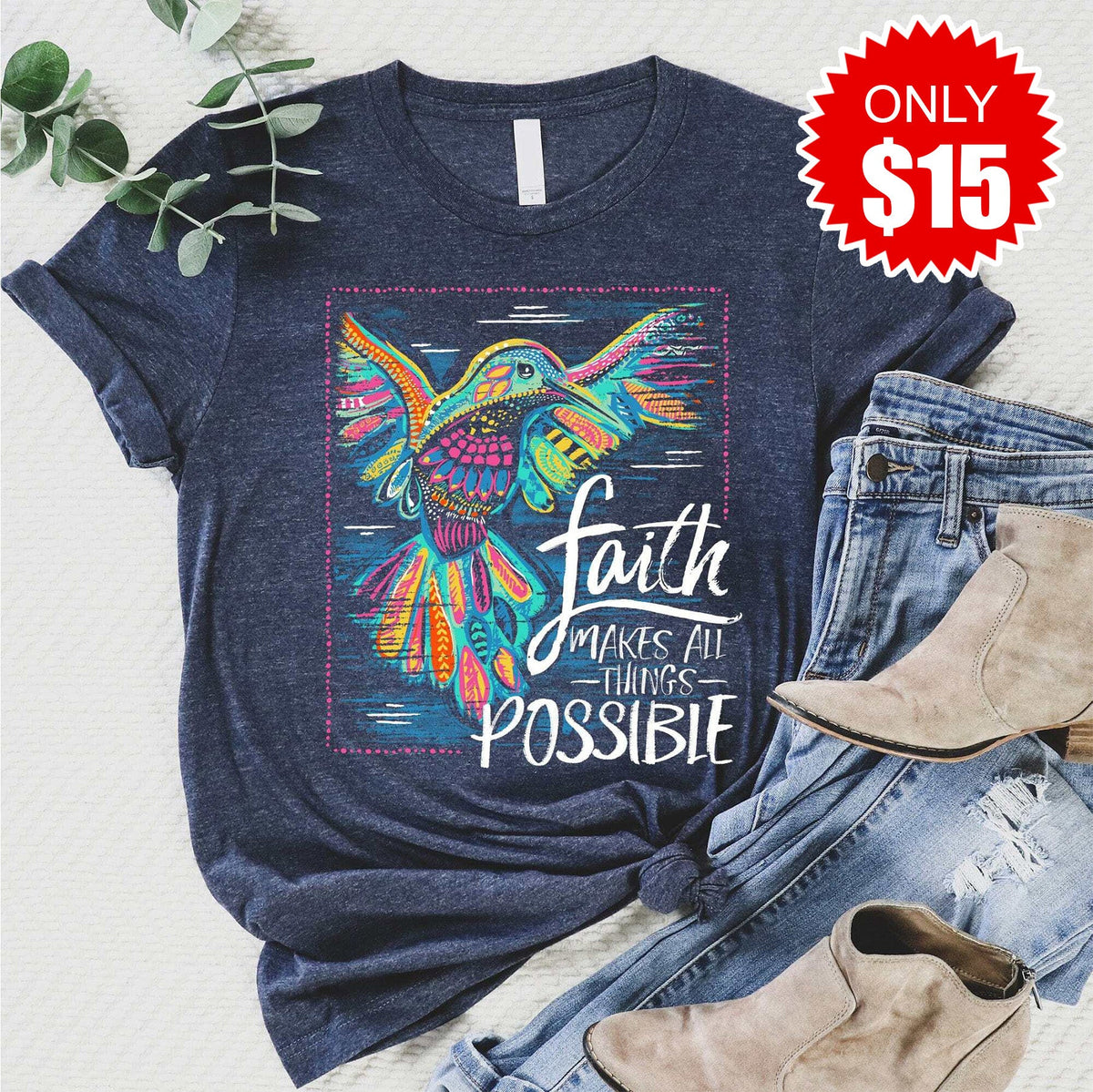 Faith Hummingbird Tee - 15 product image 1
