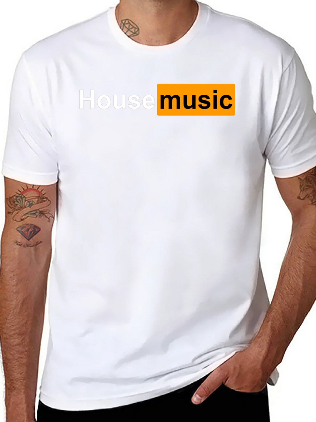 House Music T-Shirt - Black Cotton Tee product image 7