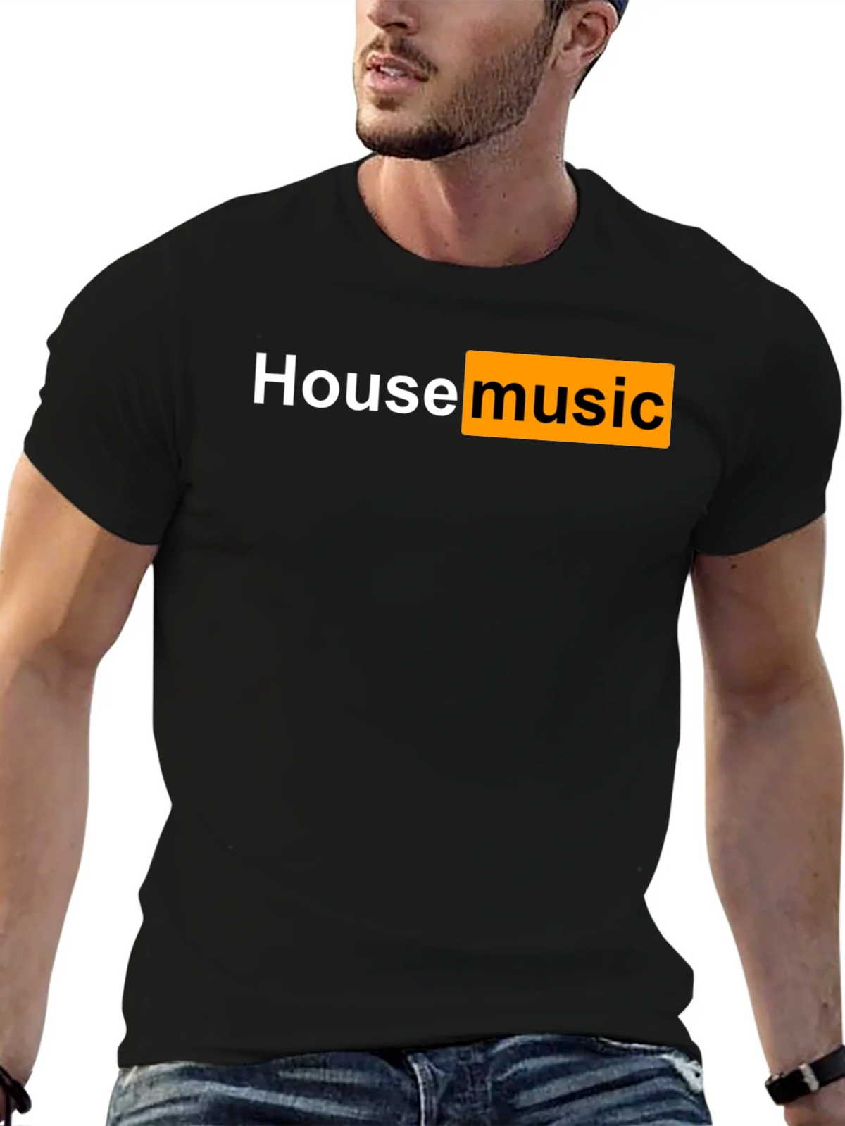 House Music T-Shirt - Black Cotton Tee product image 6