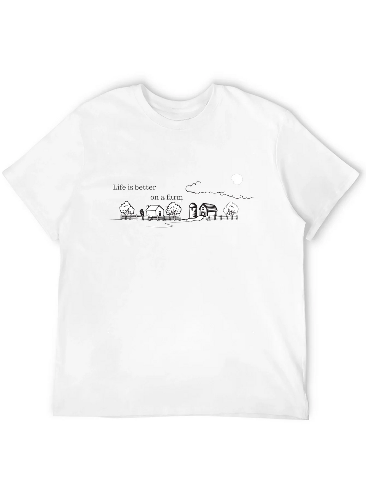 Black Farm Scene Graphic Tee product image 11