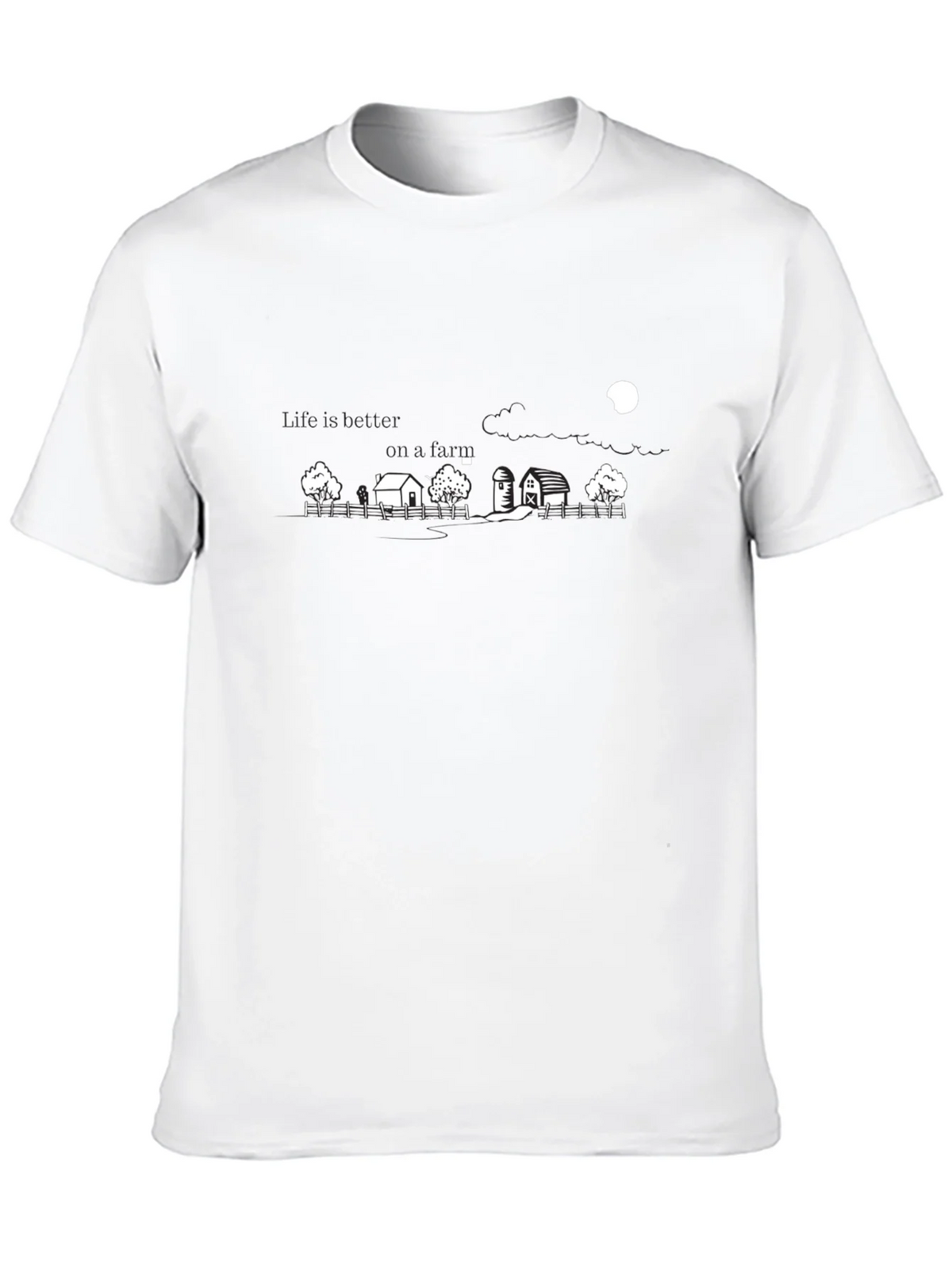 Black Farm Scene Graphic Tee product image 9
