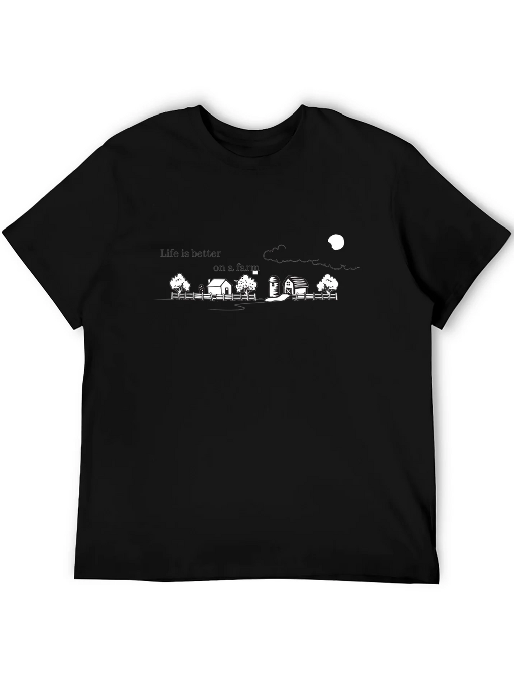 Black Farm Scene Graphic Tee product image 5