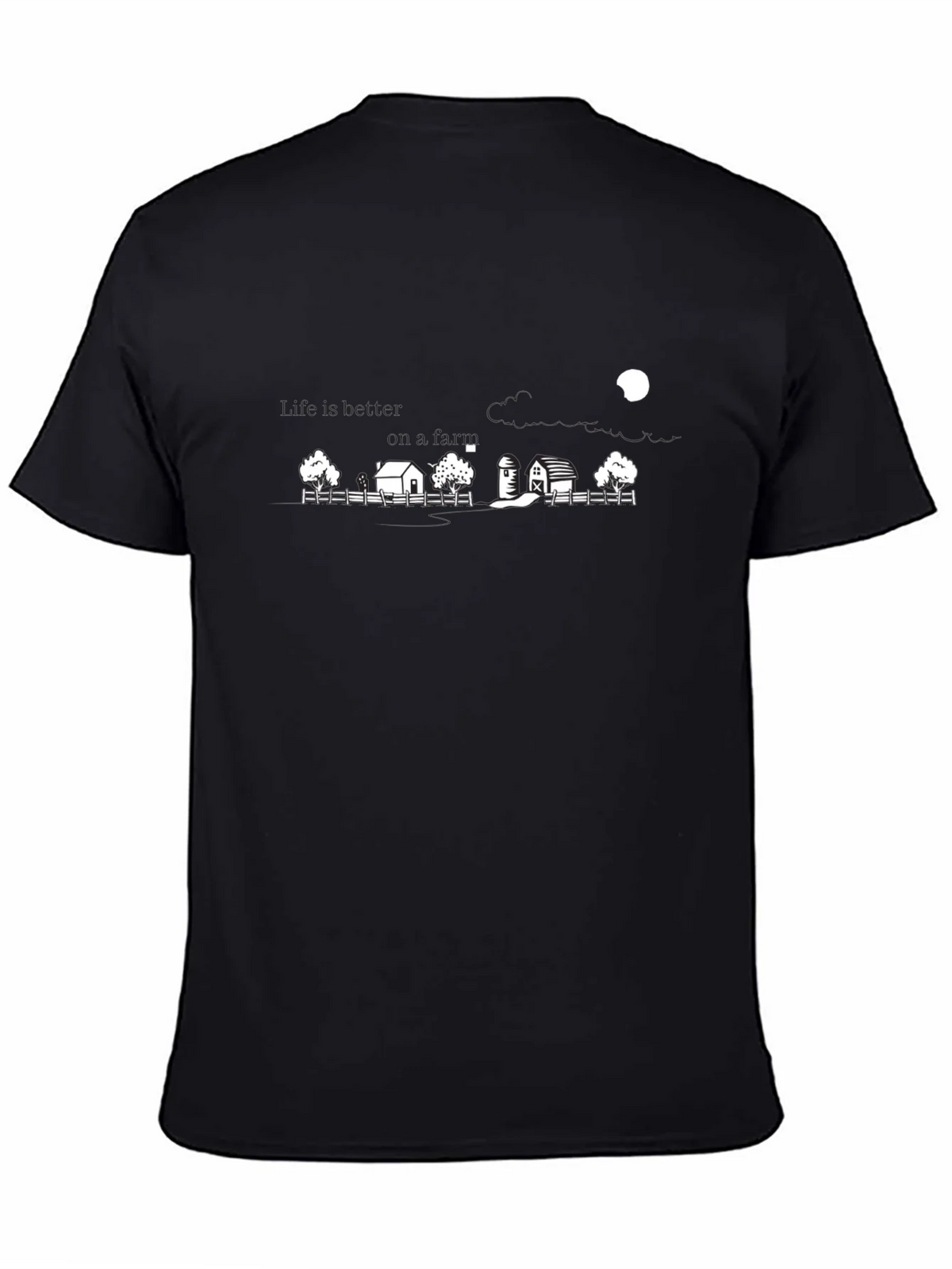 Black Farm Scene Graphic Tee product image 4