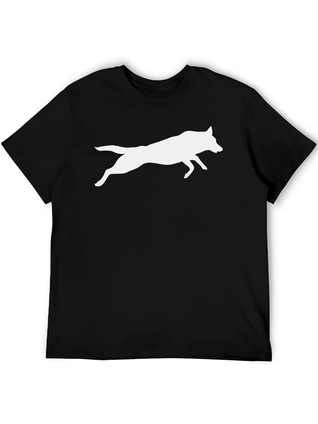 Black Tee with White Wolf Silhouette product image 5