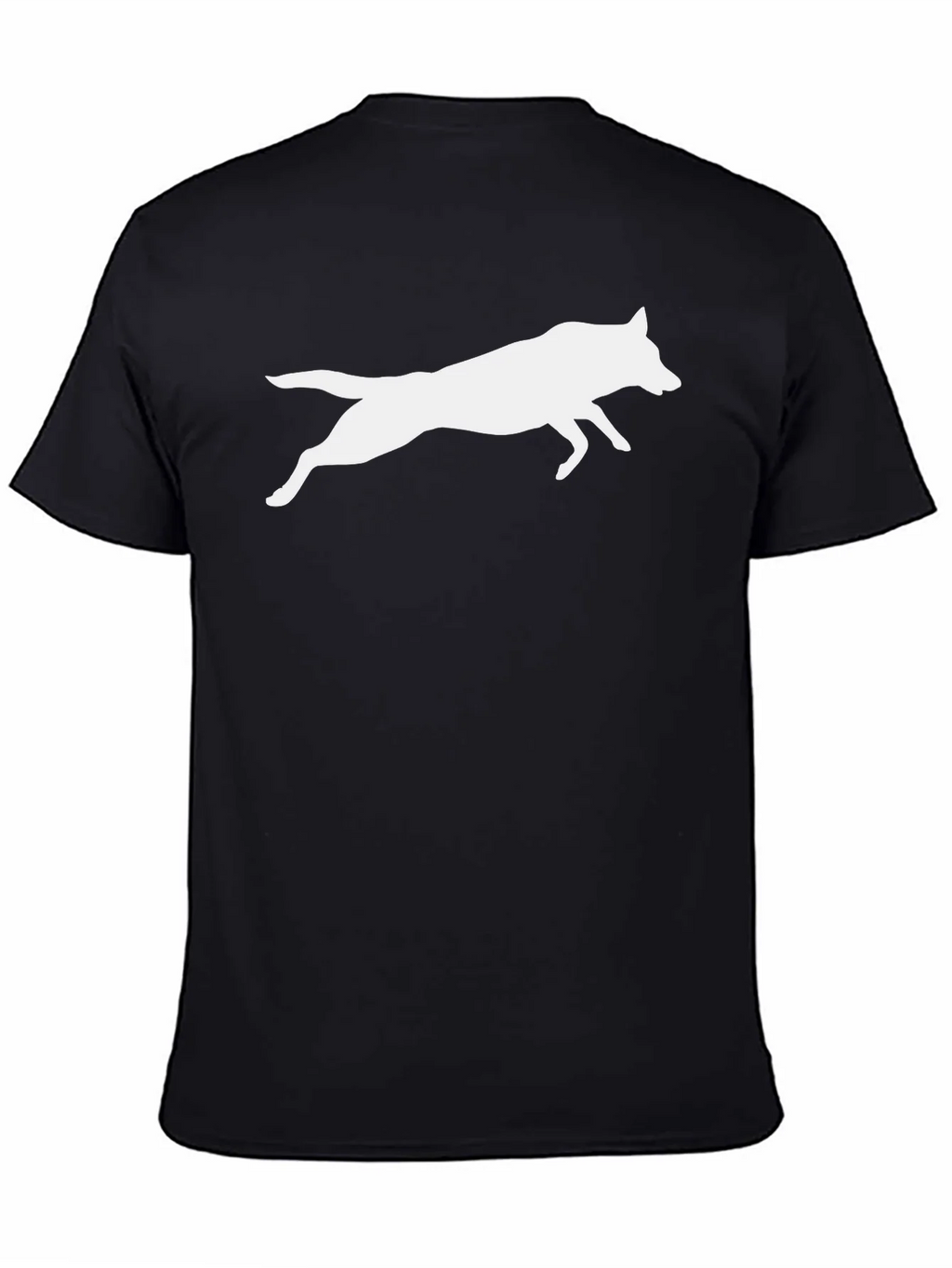 Black Tee with White Wolf Silhouette product image 4
