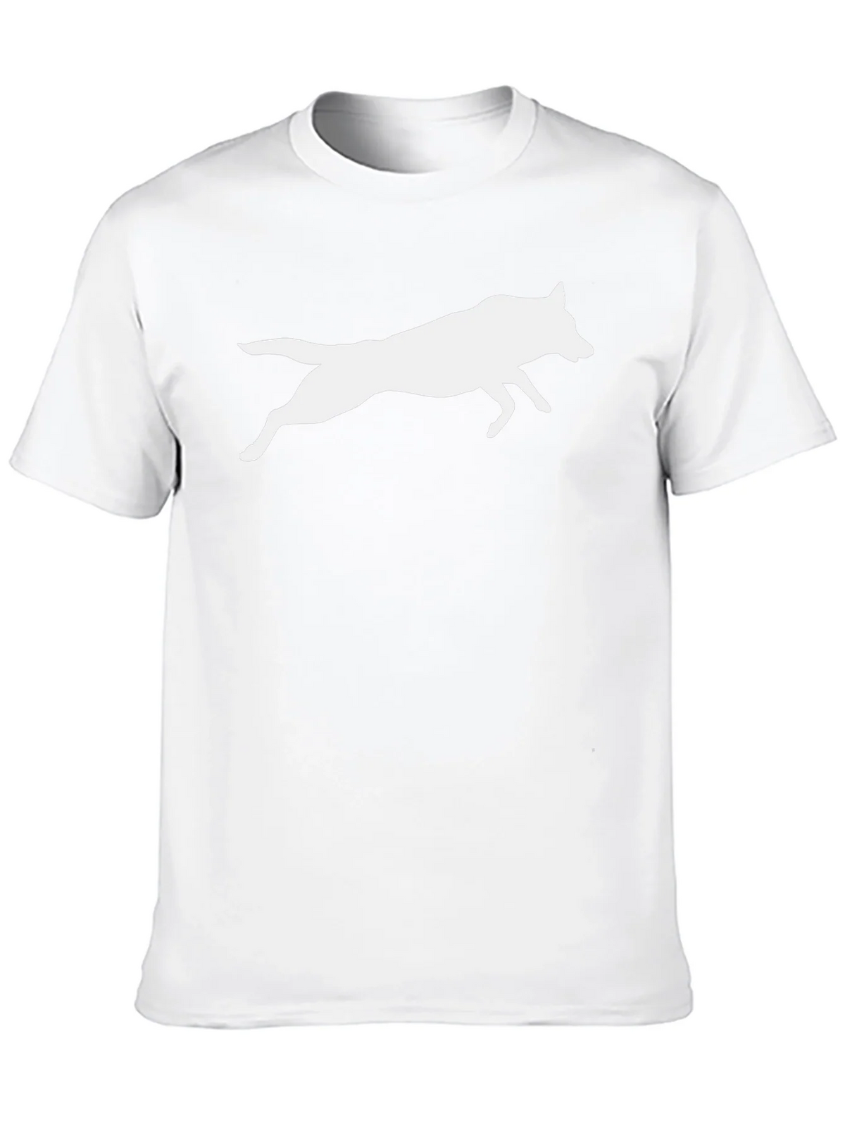 Black Tee with White Wolf Silhouette product image 9