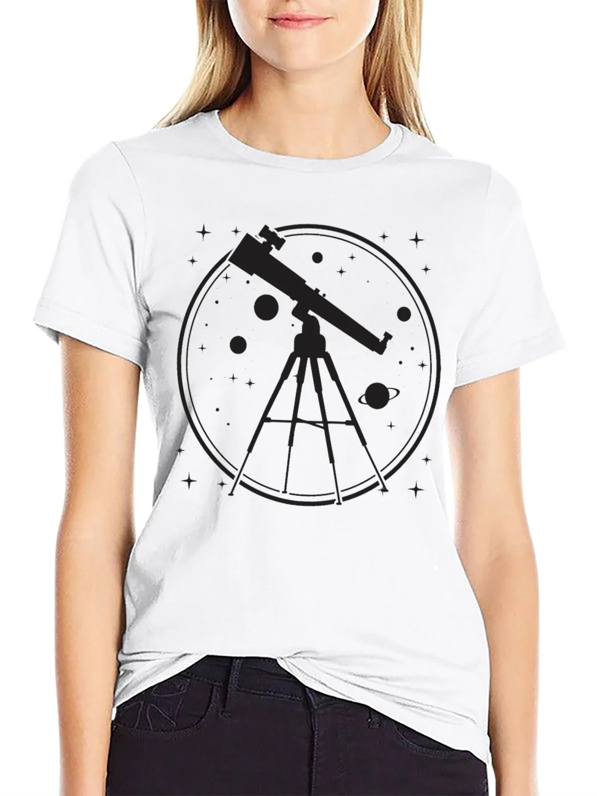 Astronomy Telescope Graphic Tee - Black product image 8