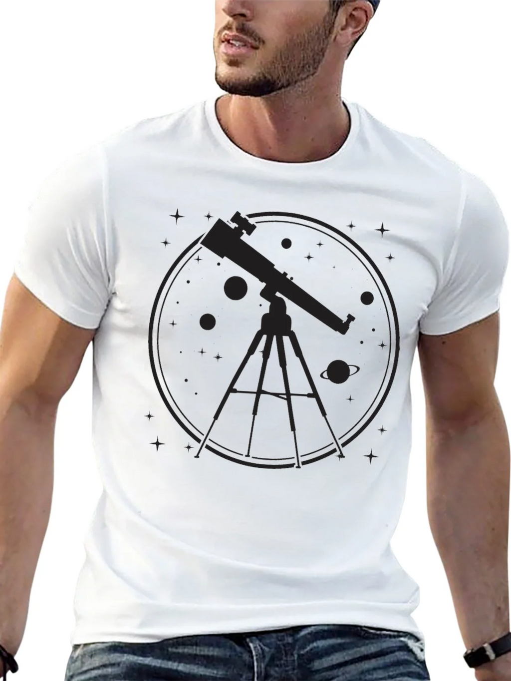 Astronomy Telescope Graphic Tee - Black product image 12