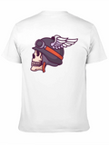 Skull Biker Helmet Graphic Tee - Black Cotton T-Shirt product image 1